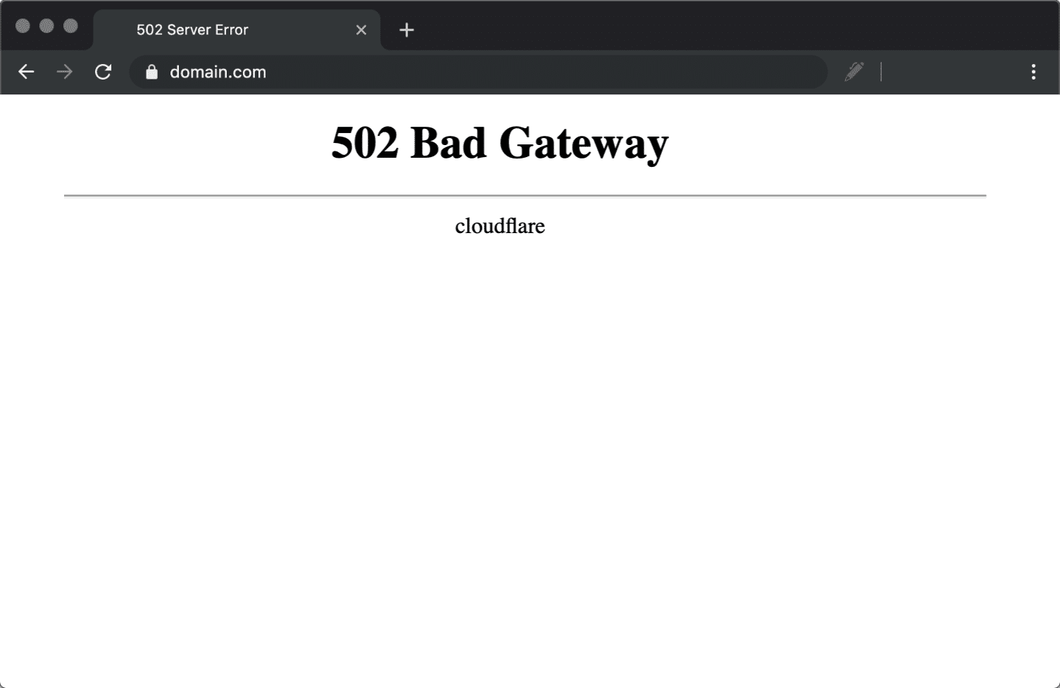 Error 502 Bad Gateway - Overview